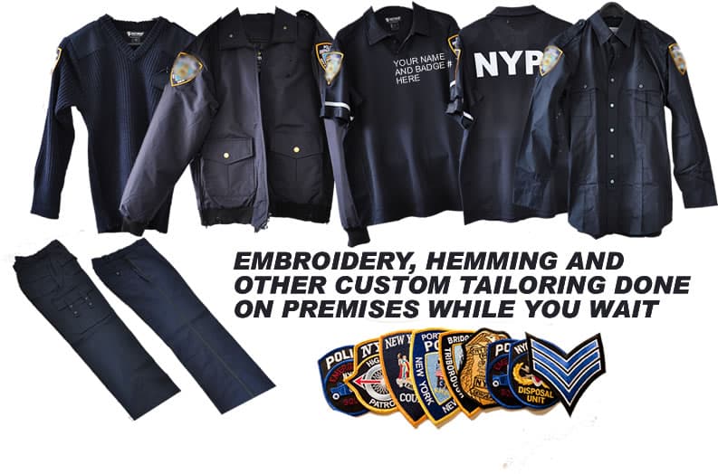 A & J Police Equipment and Uniforms — Embroidery, Custom Apparel in Staten Island